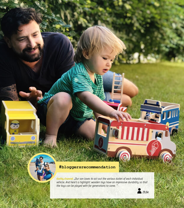 Holz - Spielauto Feuerwehr in XL